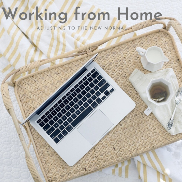 macbook with tea work from home